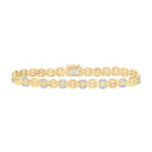 10kt Yellow Gold Men's Diamond Link Bracelet - 1.5 Cttw - Splendid Jewellery