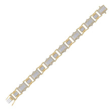 Load image into Gallery viewer, 10kt Yellow Gold Men's Diamond Link Bracelet - 2 - 1/2 Cttw - Splendid Jewellery