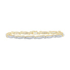 10kt Yellow Gold Men's Diamond Link Bracelet - 4 - 3/8 Cttw - Splendid Jewellery