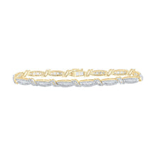 Load image into Gallery viewer, 10kt Yellow Gold Men's Diamond Link Bracelet - 4 - 3/8 Cttw - Splendid Jewellery