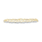 10kt Yellow Gold Men's Diamond Link Bracelet - 4 - 3/8 Cttw - Splendid Jewellery