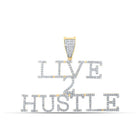 10kt Yellow Gold Men's Diamond Live 2 Hustle Charm Pendant - 1 Cttw | Splendid Jewellery - Splendid Jewellery