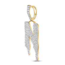 Load image into Gallery viewer, 10kt Yellow Gold Men's Diamond N Drip Letter Charm Pendant - 2 - 5/8 Cttw - Splendid Jewellery