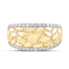10kt Yellow Gold Men's Diamond Nugget Band Ring - 3/4 Cttw product Top View from Splendid Jewellery