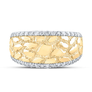 10kt Yellow Gold Men's Diamond Nugget Band Ring - 3/4 Cttw - Splendid Jewellery