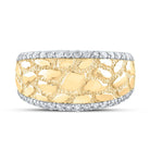 10kt Yellow Gold Men's Diamond Nugget Band Ring - 3/4 Cttw - Splendid Jewellery