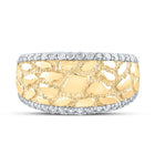 10kt Yellow Gold Men's Diamond Nugget Band Ring - 3/4 Cttw - Splendid Jewellery