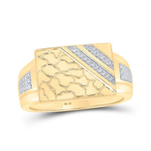 Load image into Gallery viewer, 10kt Yellow Gold Men's Diamond Nugget Ring - Captivating Elegance - Splendid Jewellery