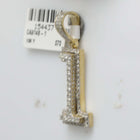 10kt Yellow Gold Men's Diamond Number 1 Charm Pendant - 1 Cttw product Side View from Splendid Jewellery