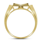 10kt Yellow Gold Men's Diamond Octagon Cluster Ring - Captivating Brilliance  Side View 2 from Splendid Jewellery