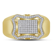 Load image into Gallery viewer, 10kt Yellow Gold Men's Diamond Octagon Cluster Ring - Captivating Brilliance - Splendid Jewellery