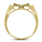 10kt Yellow Gold Men's Diamond Octagon Cluster Ring - Captivating Brilliance - Splendid Jewellery