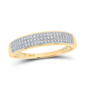 10kt Yellow Gold Men's Diamond Pave Band Ring - A Dazzling Statement of Style - Splendid Jewellery