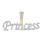 10kt Yellow Gold Men's Diamond Princess Charm Pendant - 1/3 Cttw - Splendid Jewellery