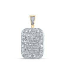 Load image into Gallery viewer, 10kt Yellow Gold Men's Diamond Rectangle Charm Pendant - 2 Cttw | Splendid Jewellery - Splendid Jewellery