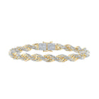 10kt Yellow Gold Men's Diamond Rope Chain Bracelet - 7 - 1/2 Ct.t.w. - Splendid Jewellery