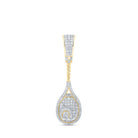 10kt Yellow Gold Men's Diamond Tennis Racket Sport Charm Pendant - 1 Cttw - Splendid Jewellery