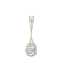 Load image into Gallery viewer, 10kt Yellow Gold Men's Diamond Tennis Racket Sport Charm Pendant - 1 Cttw - Splendid Jewellery