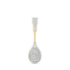 10kt Yellow Gold Men's Diamond Tennis Racket Sport Charm Pendant - 1 Cttw - Splendid Jewellery