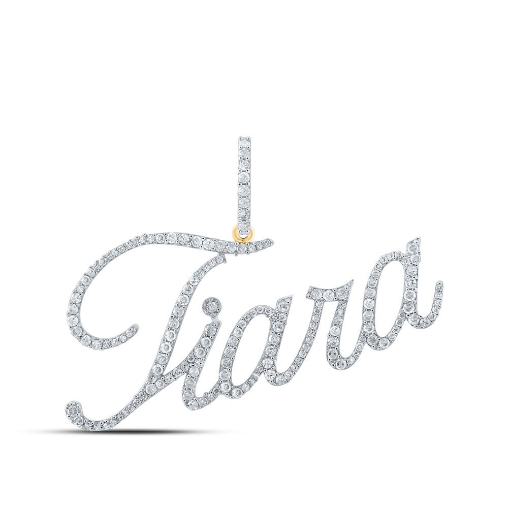 10kt Yellow Gold Men's Diamond Tiara Charm Pendant - 3/4 Cttw - Splendid Jewellery