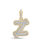 10kt Yellow Gold Men's Diamond Z Initial Charm Pendant - Stylish and Sparkling - Splendid Jewellery