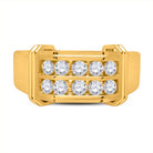 10kt Yellow Gold Men's Double Row Diamond Band Ring - 3/8 Cttw | Splendid Jewellery - Splendid Jewellery