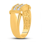 10kt Yellow Gold Men's Double Row Diamond Band Ring - 3/8 Cttw | Splendid Jewellery - Splendid Jewellery
