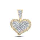 10kt Yellow Gold Men's Heart Diamond Charm Pendant - 1/2 Cttw - Splendid Jewellery