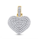 10kt Yellow Gold Men's Heart Diamond Charm Pendant - 1/2 Cttw - Splendid Jewellery - Splendid Jewellery