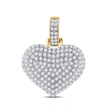 Load image into Gallery viewer, 10kt Yellow Gold Men's Heart Diamond Charm Pendant - 1/2 Cttw - Splendid Jewellery - Splendid Jewellery
