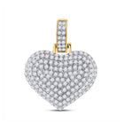 10kt Yellow Gold Men's Heart Diamond Charm Pendant - 1/2 Cttw - Splendid Jewellery - Splendid Jewellery