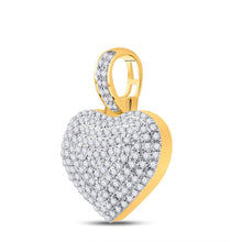 Load image into Gallery viewer, 10kt Yellow Gold Men's Heart Diamond Charm Pendant - 1/2 Cttw - Splendid Jewellery - Splendid Jewellery