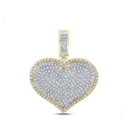 10kt Yellow Gold Men's Heart Diamond Charm Pendant - 3/4 Ct.t.w. - Splendid Jewellery