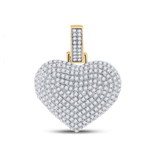 Load image into Gallery viewer, 10kt Yellow Gold Men's Heart Diamond Charm Pendant - 3/4 Cttw | Splendid Jewellery - Splendid Jewellery
