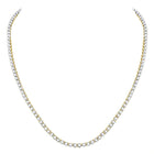 10kt Yellow Gold Men's Round Diamond 20-inch Single Row Link Chain Necklace - 9 Cttw - Second Side View
