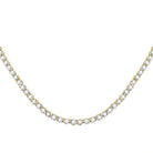 10kt Yellow Gold Men's Round Diamond 20 - inch Single Row Link Chain Necklace - 9 Cttw - Splendid Jewellery