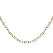 Load image into Gallery viewer, 10kt Yellow Gold Men's Round Diamond 20 - inch Single Row Link Chain Necklace - 9 Cttw - Splendid Jewellery