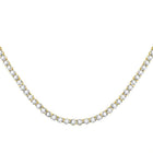 10kt Yellow Gold Men's Round Diamond 20 - inch Single Row Link Chain Necklace - 9 Cttw - Splendid Jewellery