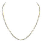 10kt Yellow Gold Men's Round Diamond 20 - inch Single Row Link Chain Necklace - 9 Cttw - Splendid Jewellery