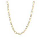10kt Yellow Gold Mens Round Diamond 22 - inch Anchor Link Chain Necklace - Luxurious Brilliance - Splendid Jewellery