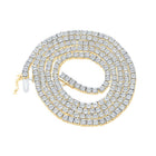 10kt Yellow Gold Men's Round Diamond 22 - inch Chain Necklace - Dazzling Brilliance - Splendid Jewellery