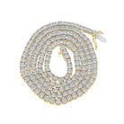 10kt Yellow Gold Men's Round Diamond 22 - inch Link Chain Necklace - A Stunning Statement of Elegance and Masculinity - Splendid Jewellery