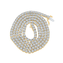 Load image into Gallery viewer, 10kt Yellow Gold Men's Round Diamond 22 - inch Link Chain Necklace - A Stunning Statement of Elegance and Masculinity - Splendid Jewellery