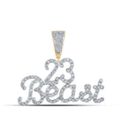 10kt Yellow Gold Men's Round Diamond 23 Beast Charm Pendant - 1 Cttw | Splendid Jewellery - Splendid Jewellery