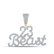 Load image into Gallery viewer, 10kt Yellow Gold Men's Round Diamond 23 Beast Charm Pendant - 1 Cttw | Splendid Jewellery - Splendid Jewellery