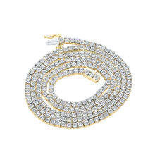 Load image into Gallery viewer, 10kt Yellow Gold Men's Round Diamond 24 - inch Chain Necklace - Exquisite Brilliance - Splendid Jewellery
