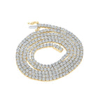 10kt Yellow Gold Men's Round Diamond 24 - inch Chain Necklace - Exquisite Brilliance - Splendid Jewellery