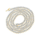 10kt Yellow Gold Men's Round Diamond 24 - inch Link Chain Necklace - 8 Cttw | Luxurious Brilliance - Splendid Jewellery