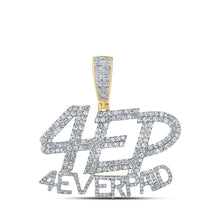 Load image into Gallery viewer, 10kt Yellow Gold Men's Round Diamond 4 Ever Paid Charm Pendant - 1 - 3/4 Cttw | Splendid Jewellery - Splendid Jewellery
