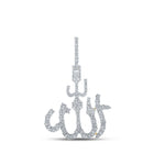 10kt Yellow Gold Men's Round Diamond Allah Islam Charm Pendant - 2 Cttw | Splendid Jewellery - Splendid Jewellery